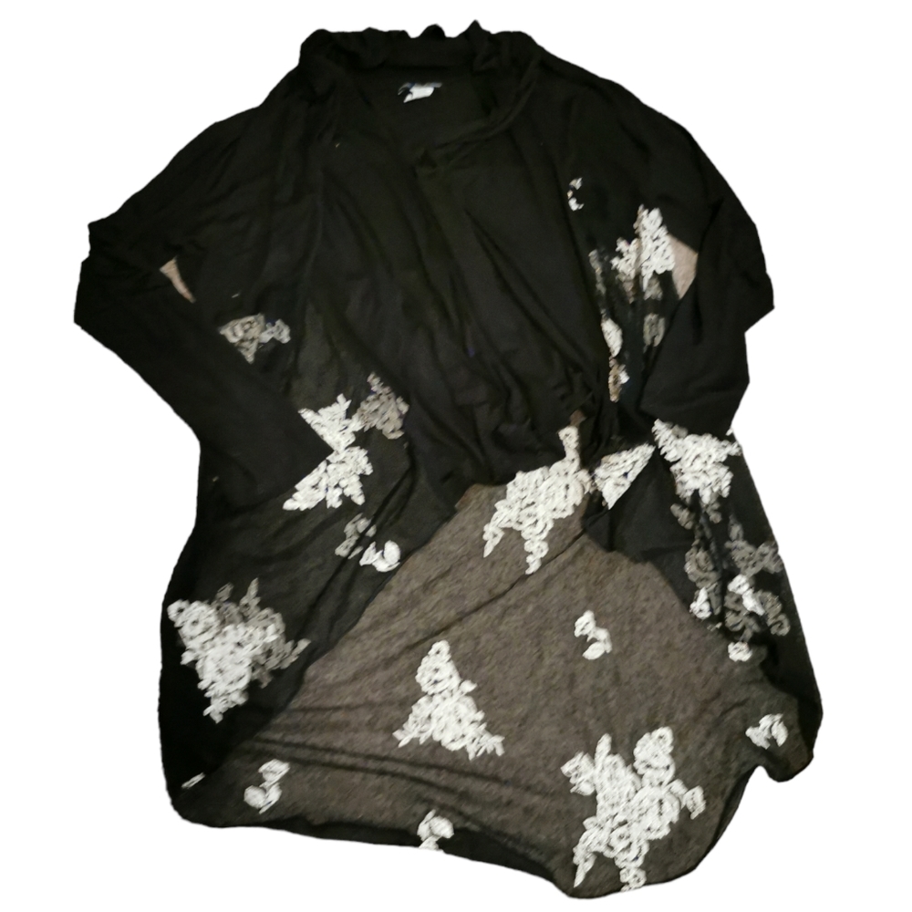 Lace and Jersey high low sweater